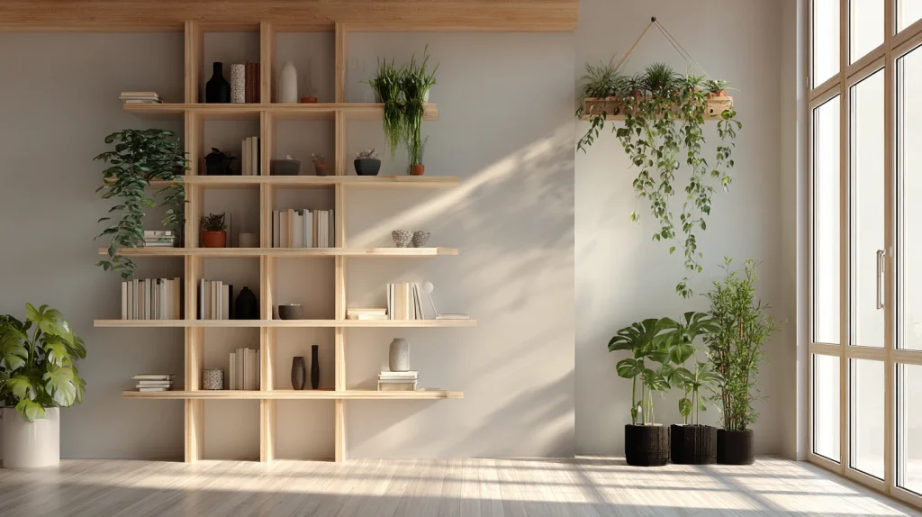 11 Special Wall Plants Indoor Ideas 4 Accent Wall with Shelves and Plants