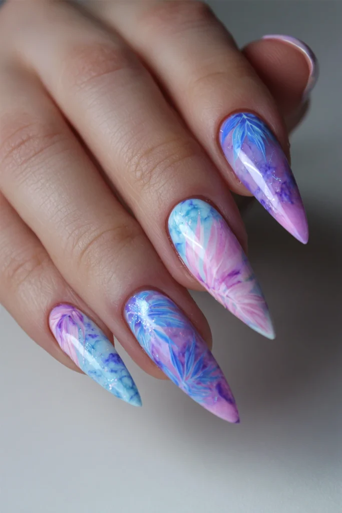 11 Special Summer Nails Aura Ideas 8 Acrylic Nail Summer Aura Designs