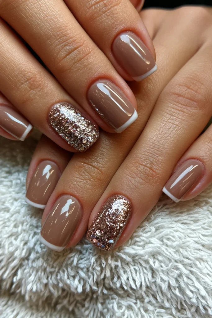 12 Brown French Nails Ideas 4 Acrylic Nails Coffin Short Brown French