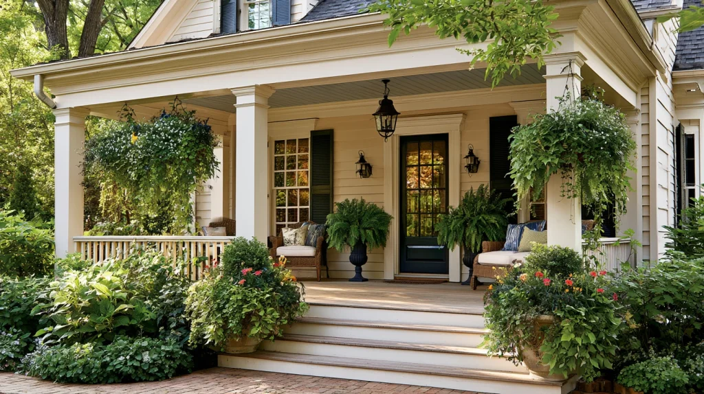 9 Best Victorian Terrace Front Garden Ideas 9 Add a Charming Porch Garden