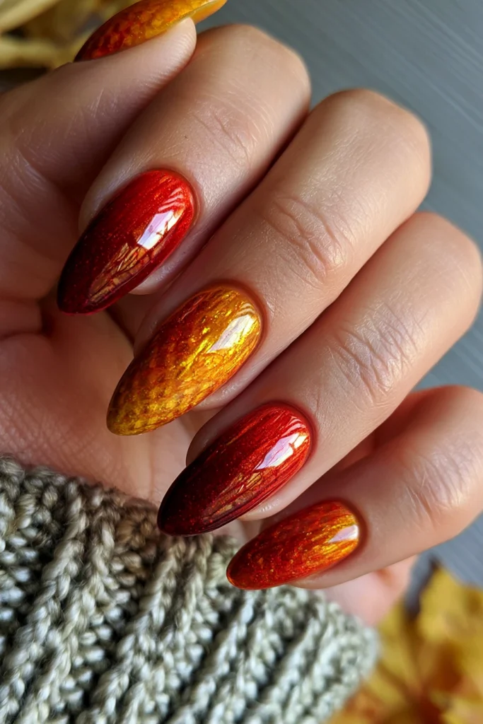 12 Nude Brown Nails Ideas 10 Autumn Acrylic Nail Designs with Ombre Blend