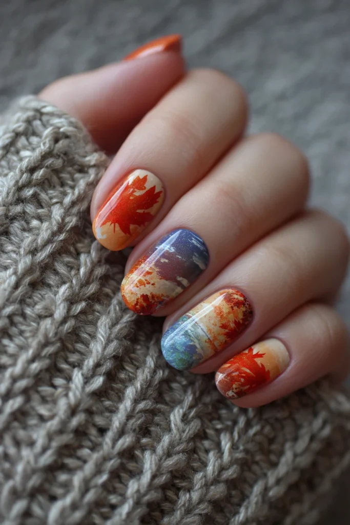 9 Pretty Summer Nails Ideas 9 Autumn Beach Nails Transitional Style