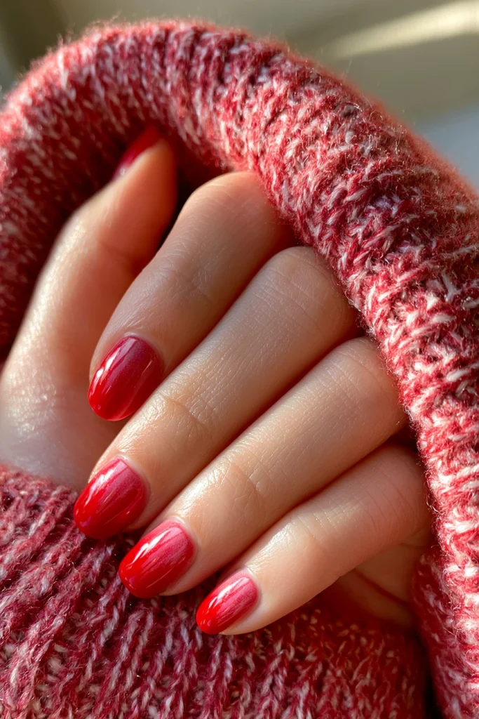 12 Dark Cherry Red Nails Ideas 7 Baby Red Nails with Cherry Ombre