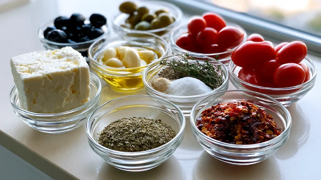 Baked Feta and Olives Recipe - Easy Mediterranean Party Appetizer 2 Baked Feta and Olives