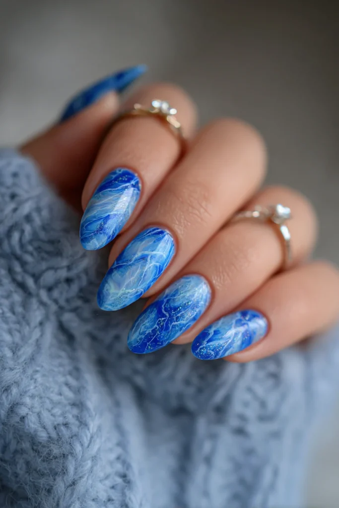 8 Shellac Nails Summer Ideas 4 Beach Inspired Blue Shellac Nails