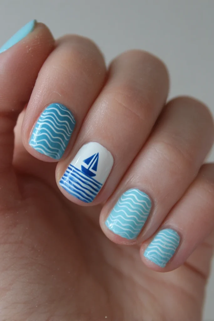 9 Pretty Summer Nails Ideas 4 Beach Nail Art Simple Design