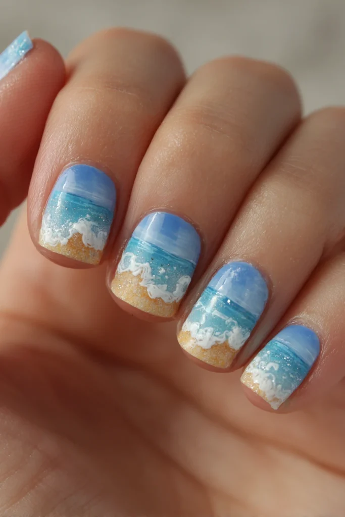 8 Best Long Summer Nails Ideas 5 Beach Nail Art Simple and Elegant