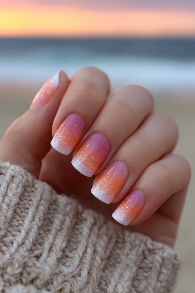 12 French Nails Summer Ideas 3 Beach Sunset French Nails