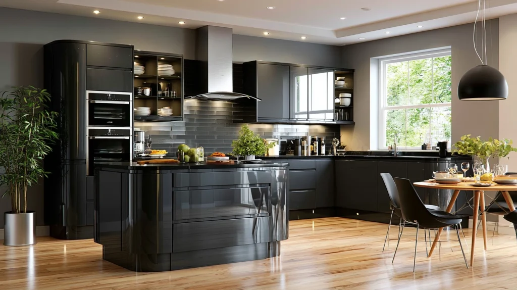 10 Modern Bloxburg Kitchen Ideas 3 Black and Grey Modern Kitchen Layout