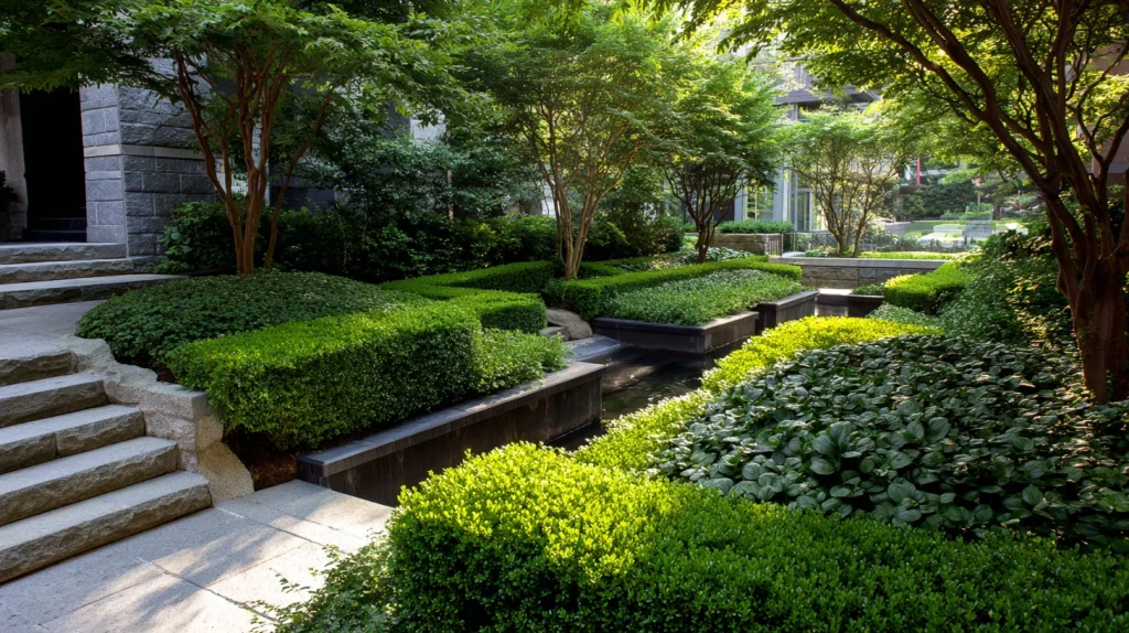 7 Modern Shade Trees for Backyard Ideas 2 Boxwood Trees for Structured Green Design