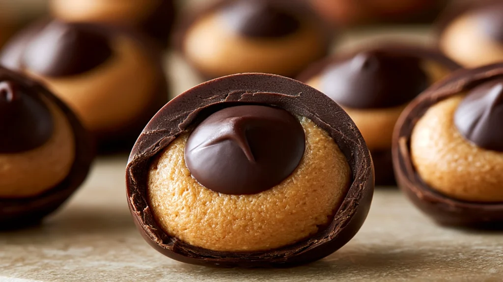 Buckeye Candy Recipe - Easy Buckeyes for Holidays & Parties 8 Buckeye Candy