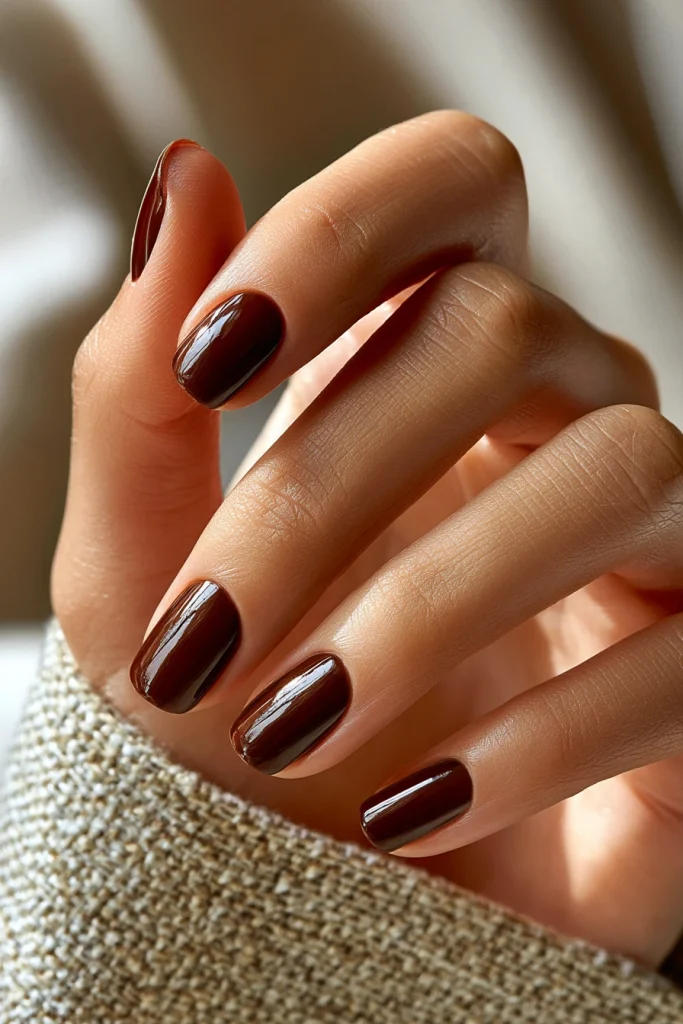 9 Dark Brown Nails Ideas 3 Chic Nails in Deep Espresso Brown