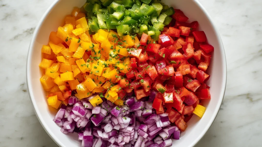 Chopped Rainbow Salad - Fresh & Healthy Summer Salad 11 Chopped Rainbow Salad
