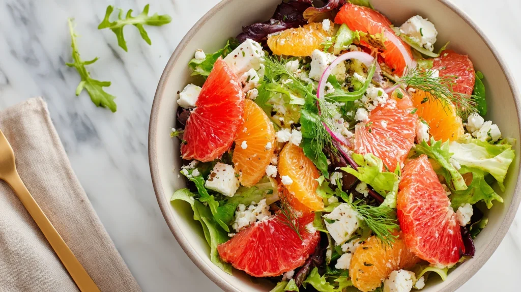 Citrus Feta Salad - Easy, Fresh & Juicy Salad for Light Meals 12 Citrus Feta Salad