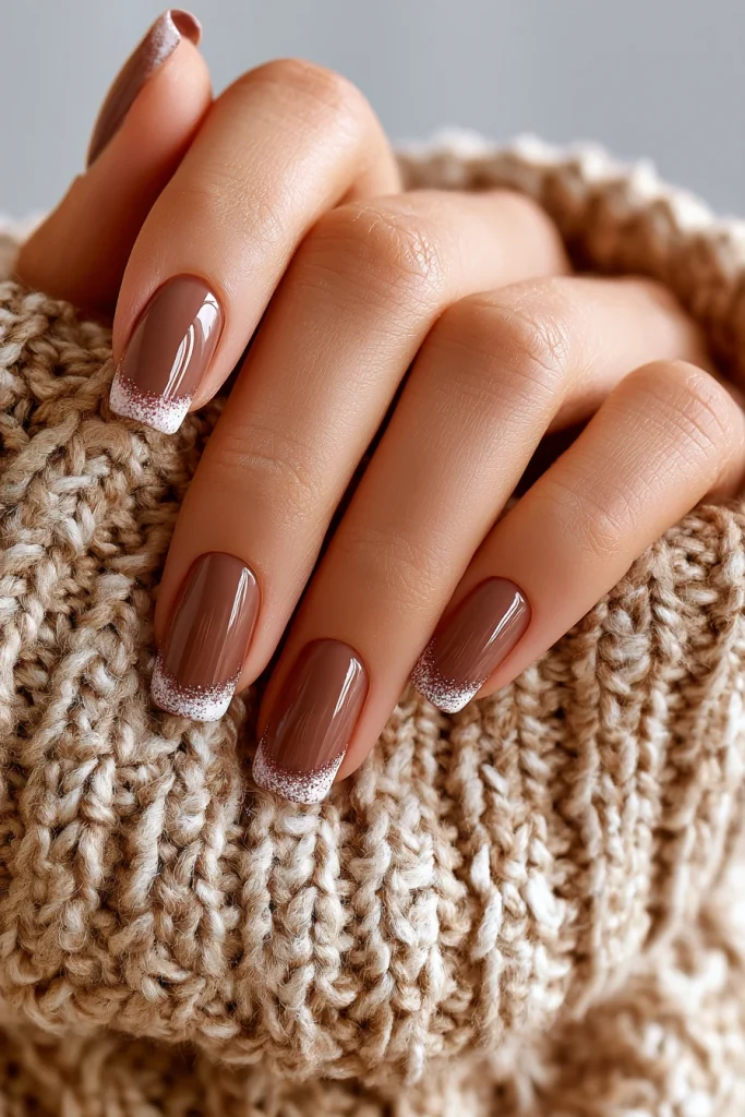 10 Brown French Tip Nails Ideas 2 Classic Brown French Tip Nails