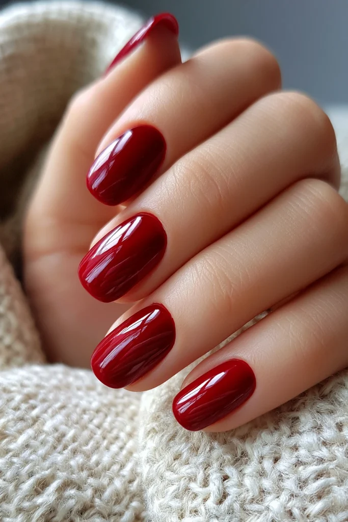 9 Dark Red Nails Ideas 2 Classic Burgundy Red Nails