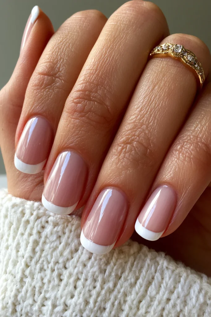 11 French Tip Summer Nails Ideas 2 Classic White French Tips with a Summer Glow