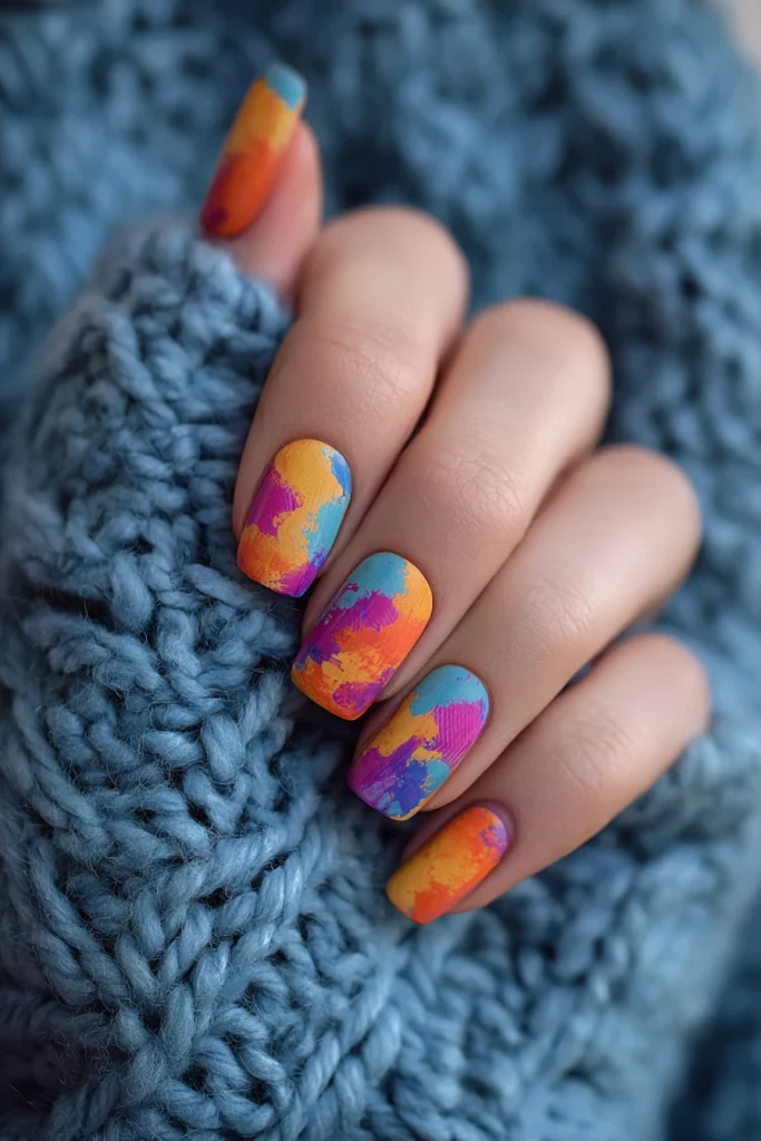 10 Best Short Gel Nails Summer Ideas 2 Colorful Nails for Bright Summer Energy
