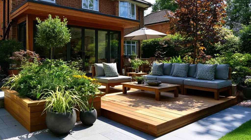 12 Exclusive Open Terrace Garden Ideas Indian 10 Combine Decking and Patio Ideas