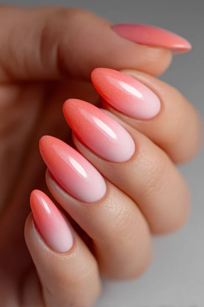 11 Nails Art Summer Ideas 5 Coral Ombre Summer Nails