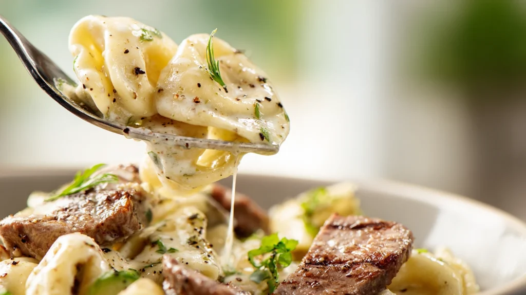 Cracked Garlic Steak Tortellini - Easy Family Dinner 2 Cracked Garlic Steak Tortellini