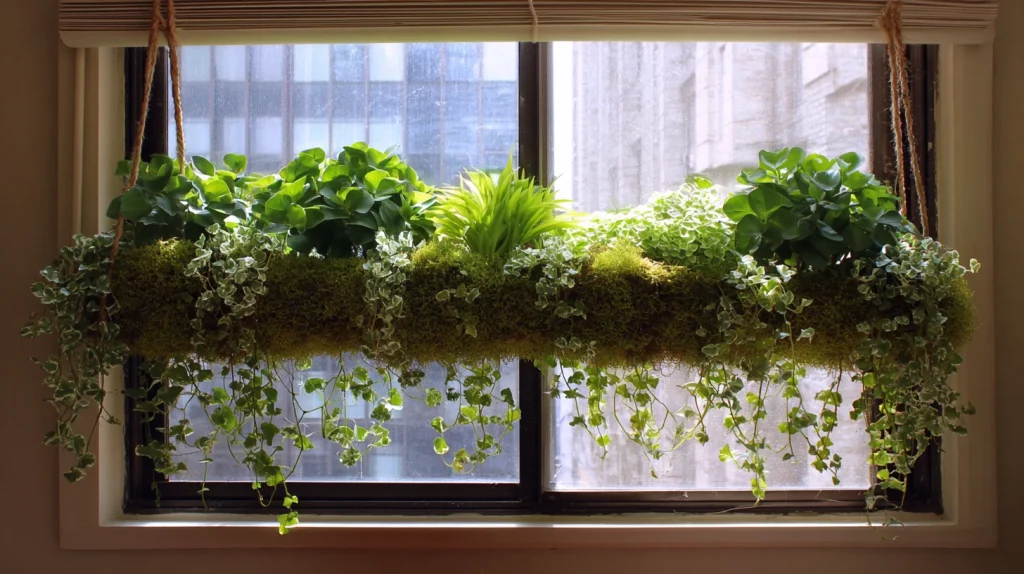 10 Special Hanging Plants Indoor Ideas 2 Create a Hanging Window Garden