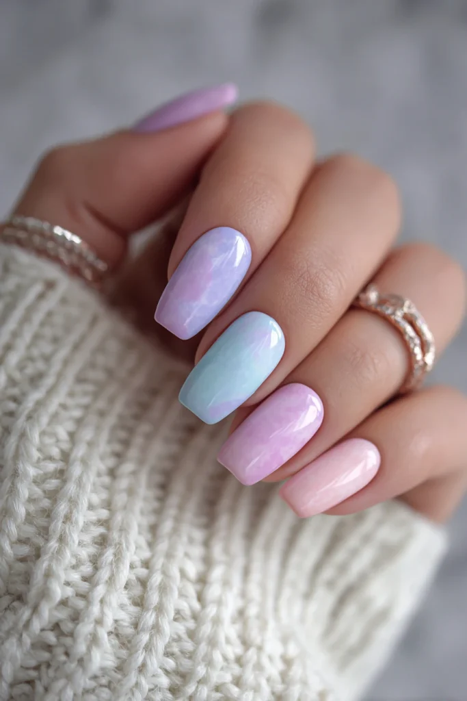 10 Best Short Gel Nails Summer Ideas 3 Cute Gel Nails with Soft Pastel Shades