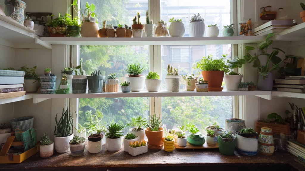 12 Modern Indoor Plants Styling Ideas 5 Decorate Shelves with Indoor Potted Plants Ideas