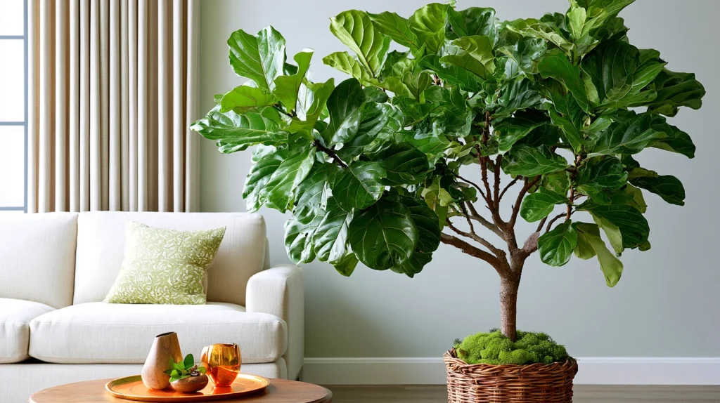 10 Famous Indoor Tree Plants Ideas 11 Fiddle Leaf Fig as a Statement Indoor Tree