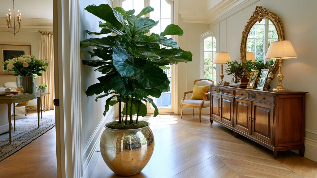 7 Unique Large Indoor Plants Ideas 2 Fiddle Leaf Fig for Elegant Foyer Ideas Entryway