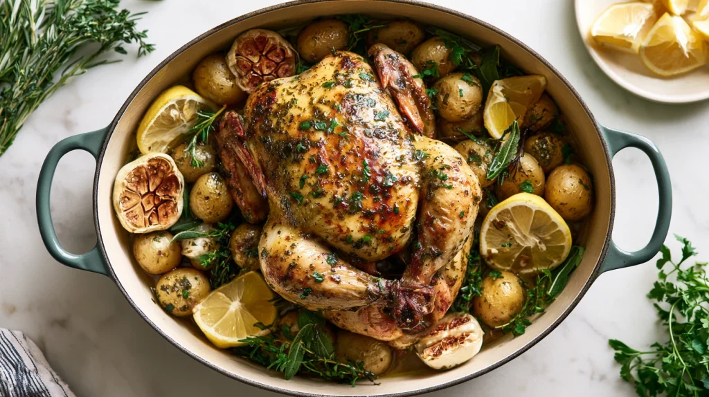 Garlic Herb Butter Roasted Chicken - Easy Weeknight Dinner 9 Garlic Herb Butter Roasted Chicken