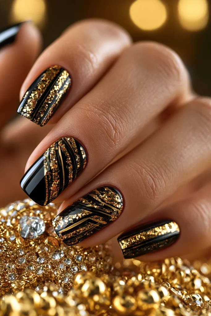 7 Mocha Brown Nails Ideas 8 Glamorous Nails with Gold Accents