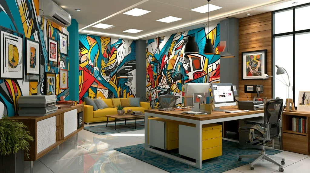 7 Modern Office Interior Design Creative Wall Ideas 6 Graphic Design Studio Interior Creative Walls