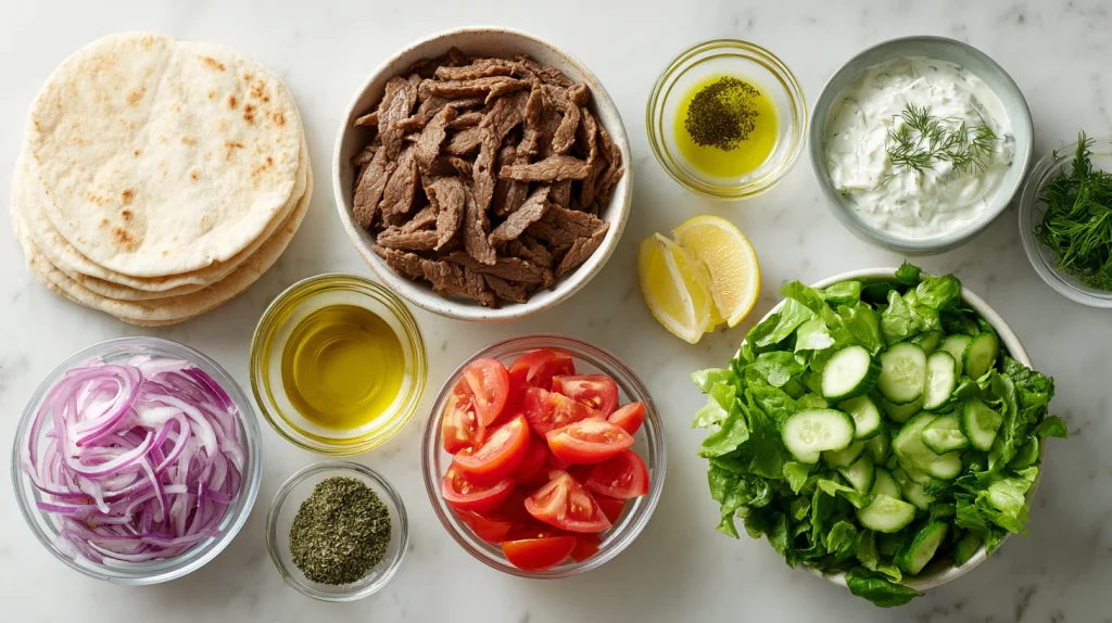 Greek Beef Pita Wraps - Flavor-Packed Mediterranean Favorite 3 Greek Beef Pita Wraps