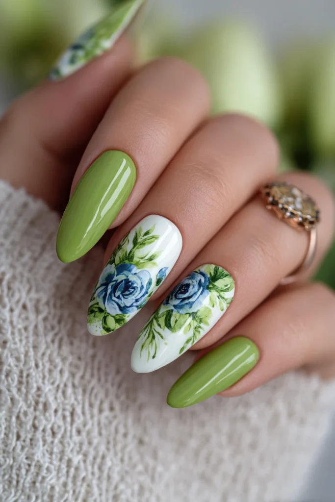 8 Best Long Summer Nails Ideas 2 Green Summer Nail Art for a Fresh Look 1