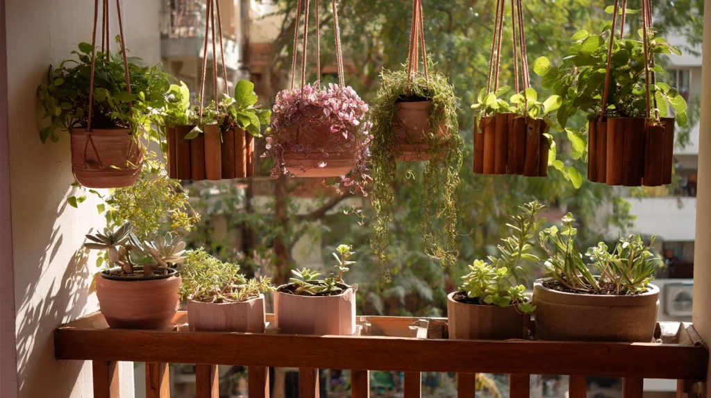 12 Famous Balcony Garden Ideas 11 Hanging Planters for Compact Balcony Setup
