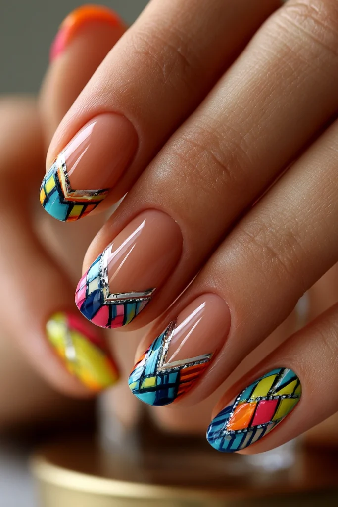 9 Brown and White Nails Ideas 8 Hard Nail Art Designs with Geometric