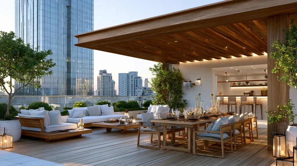 9 Best Penthouse Garden Rooftop Terrace Ideas 9 Home Rooftop Design with Dining Area