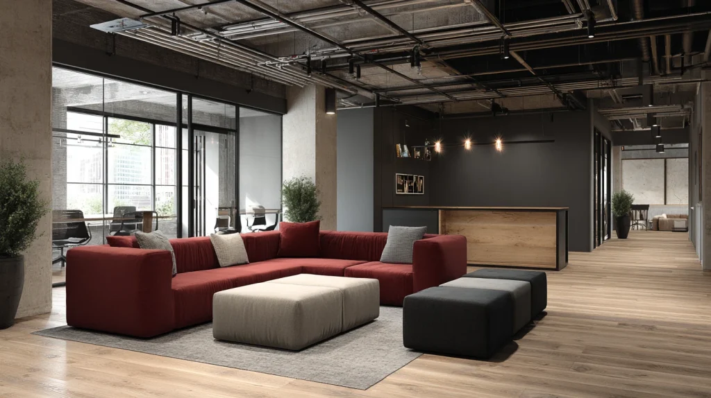9 Best Office Reception Interior Design Ideas 10 Industrial Office Reception Design with Lounge Seating