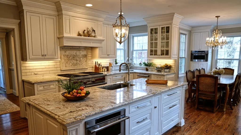 12 Modern Kitchen Backsplash Ideas for Brown Cabinets 6 Kitchen Backsplash with White Cabinets Subway Tile Blend