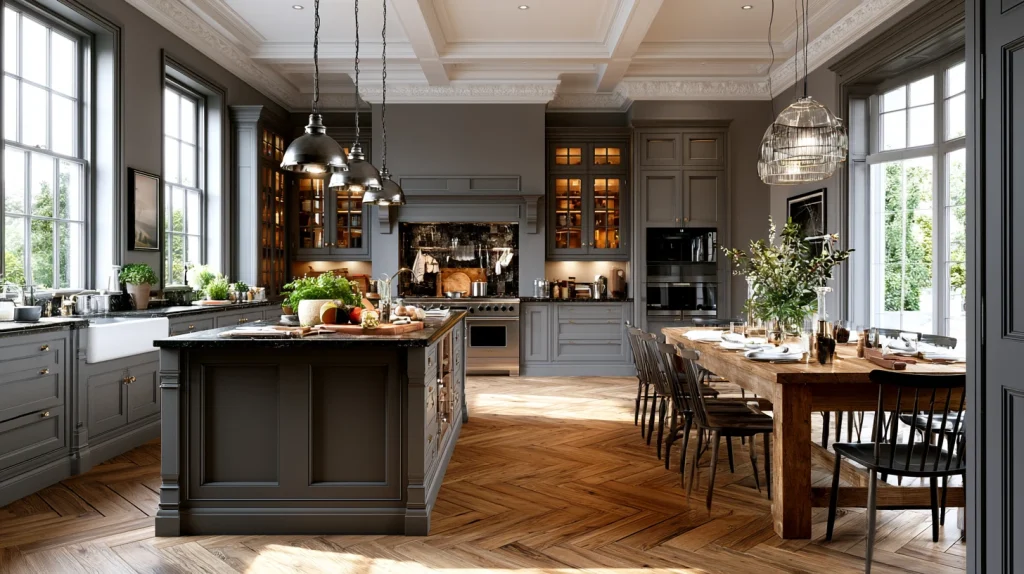 9 Best Kitchen Island Ideas 8 Kitchen Flooring with Gray Cabinets for Balanced Design