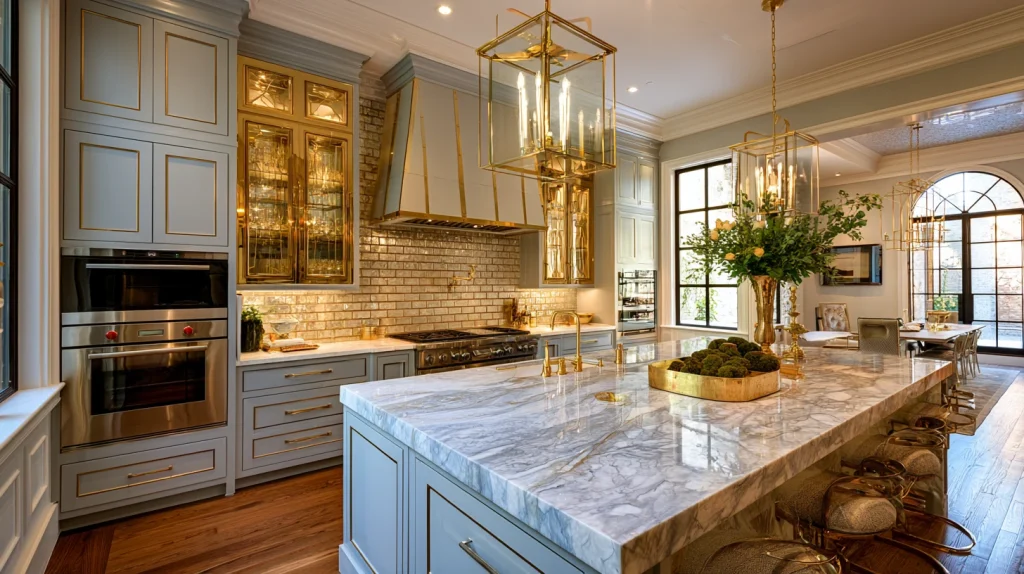 9 Unique Kitchen Backsplash Ideas 8 Kitchen Ideas Gold Accents with Backsplash Detail
