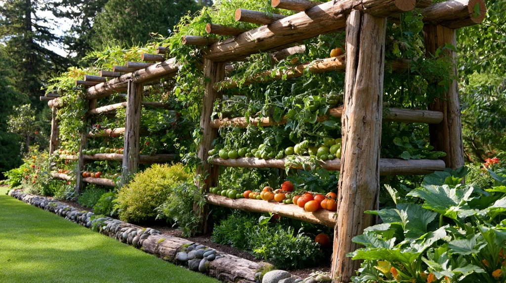10 Smart Tomato Trellis Ideas 7 Ladder Style Trellis for Easy Access