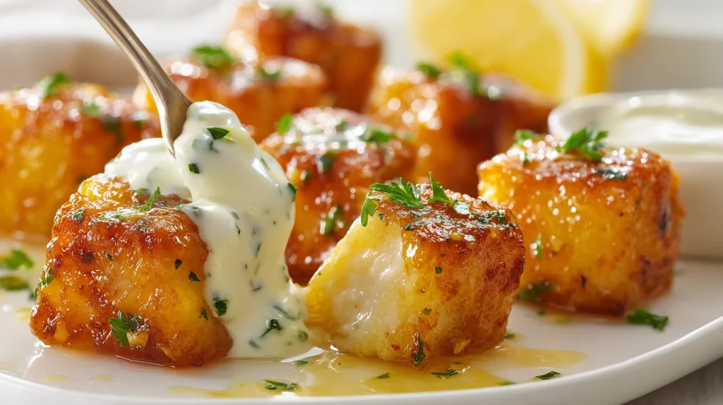 Easy Lemon Butter Fish Bites - Juicy & Fast Flavorful Dinner 2 Lemon Butter Fish Bites