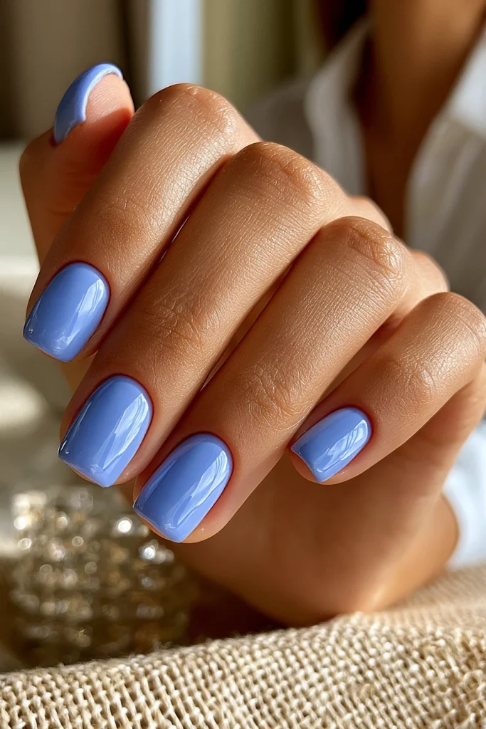 8 Short Glazed Donut Nails Ideas 4 Light Nude One Color Glazed Nails