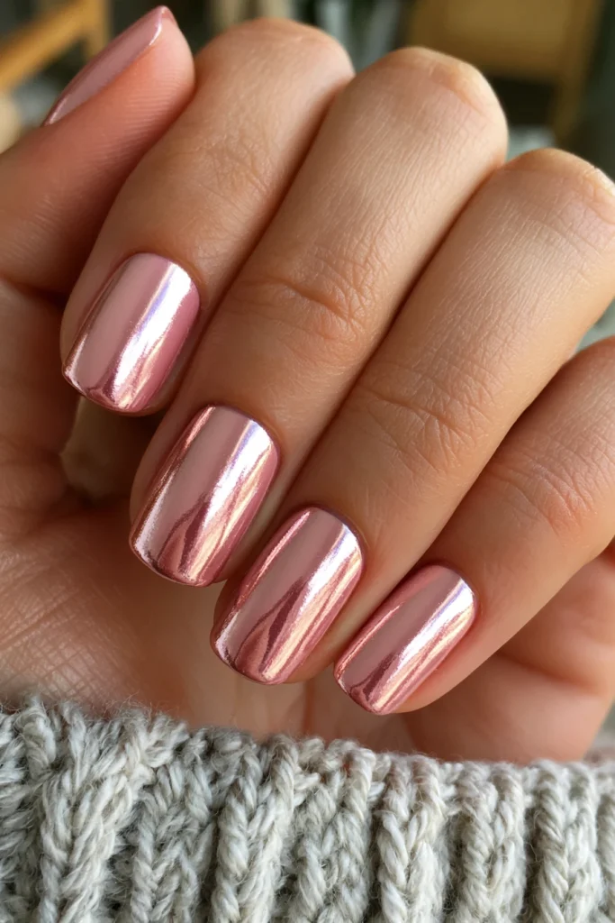 9 Glazed Donut Nails Hailey Bieber Pink Ideas 4 Light Pink Chrome Gel Nails