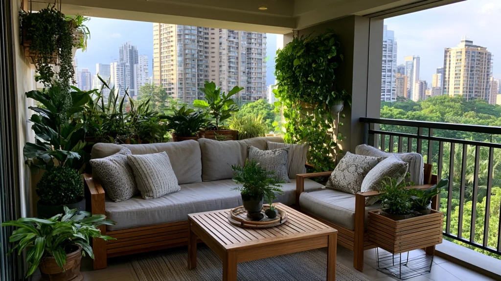 8 Modern Tiny Balcony Garden Ideas 4 Little Balcony with Minimal Green Setup