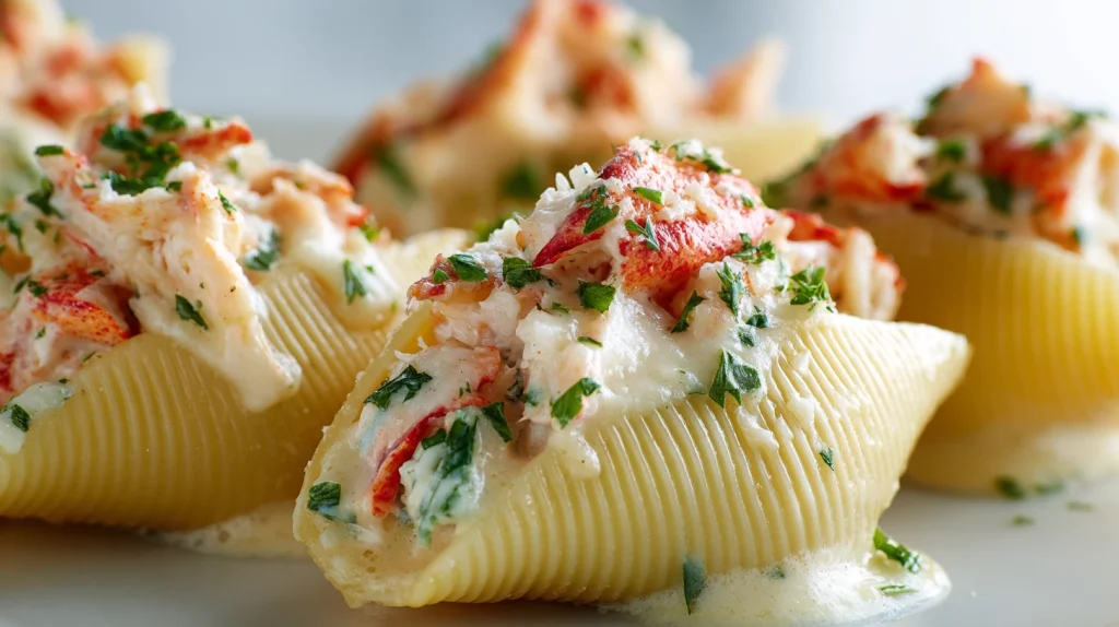 Lobster-Stuffed Shells - Rich & Tender Restaurant Dinner 2 Lobster-Stuffed Shells