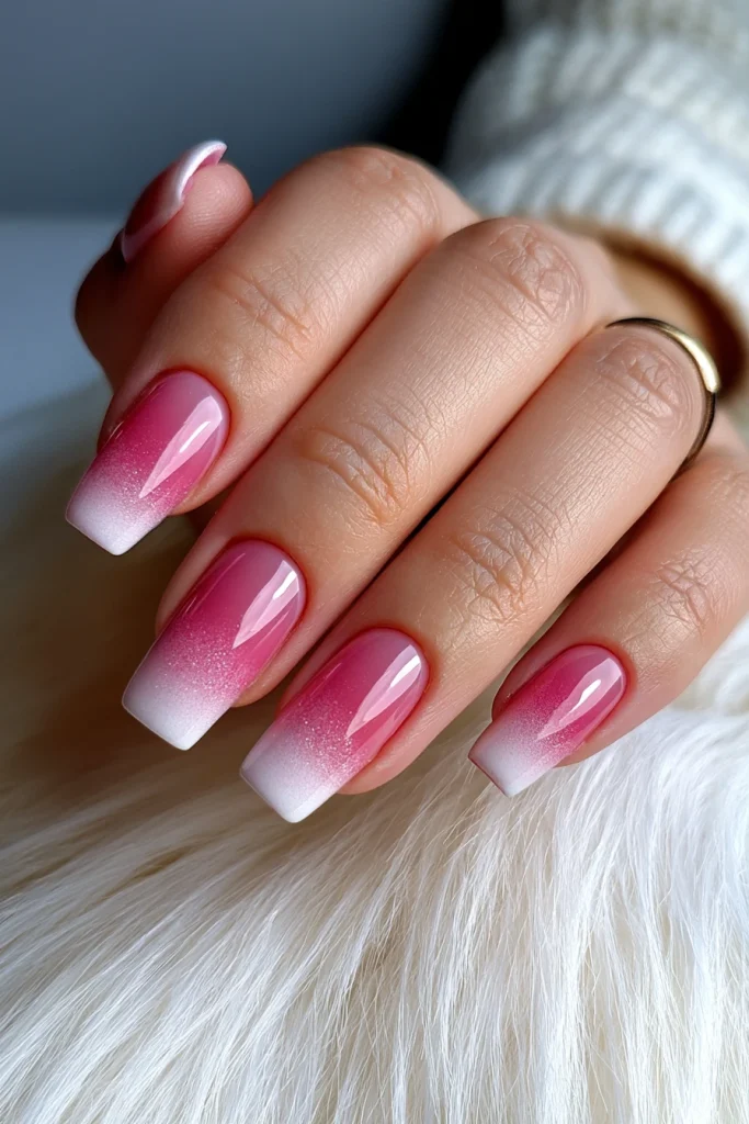 9 Brown Square Nails Ideas 4 Long Square Acrylic Nails with Ombre Effect