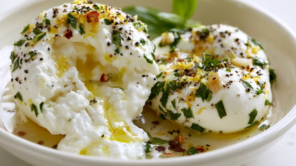 Marinated Mozzarella and Burrata - Easy Italian Appetizer 2 Marinated Mozzarella and Burrata